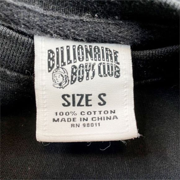 Billionaire Boys Club Black UFO Logo Crew Neck Tee - Size Small - Picture 5 of 6